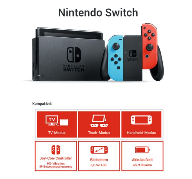 NINTENDO Switch Neon-Rot/Neon-Blau